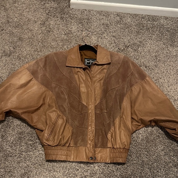 Vintage Gino di Georgio by COMINT Brown Leather Jacket size Large - Picture 4 of 4